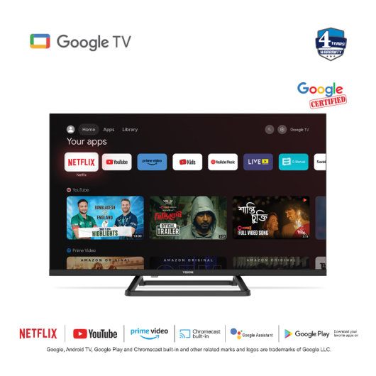 VISION 32" LED TV E40S Smart Google TV