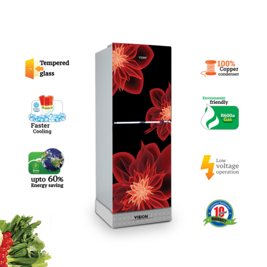 VISION -180L Glass Door Refrigerator