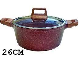 Kiam Die-Casting Non-Stick Casserole 26cm With Glass Lid & Induction Botton