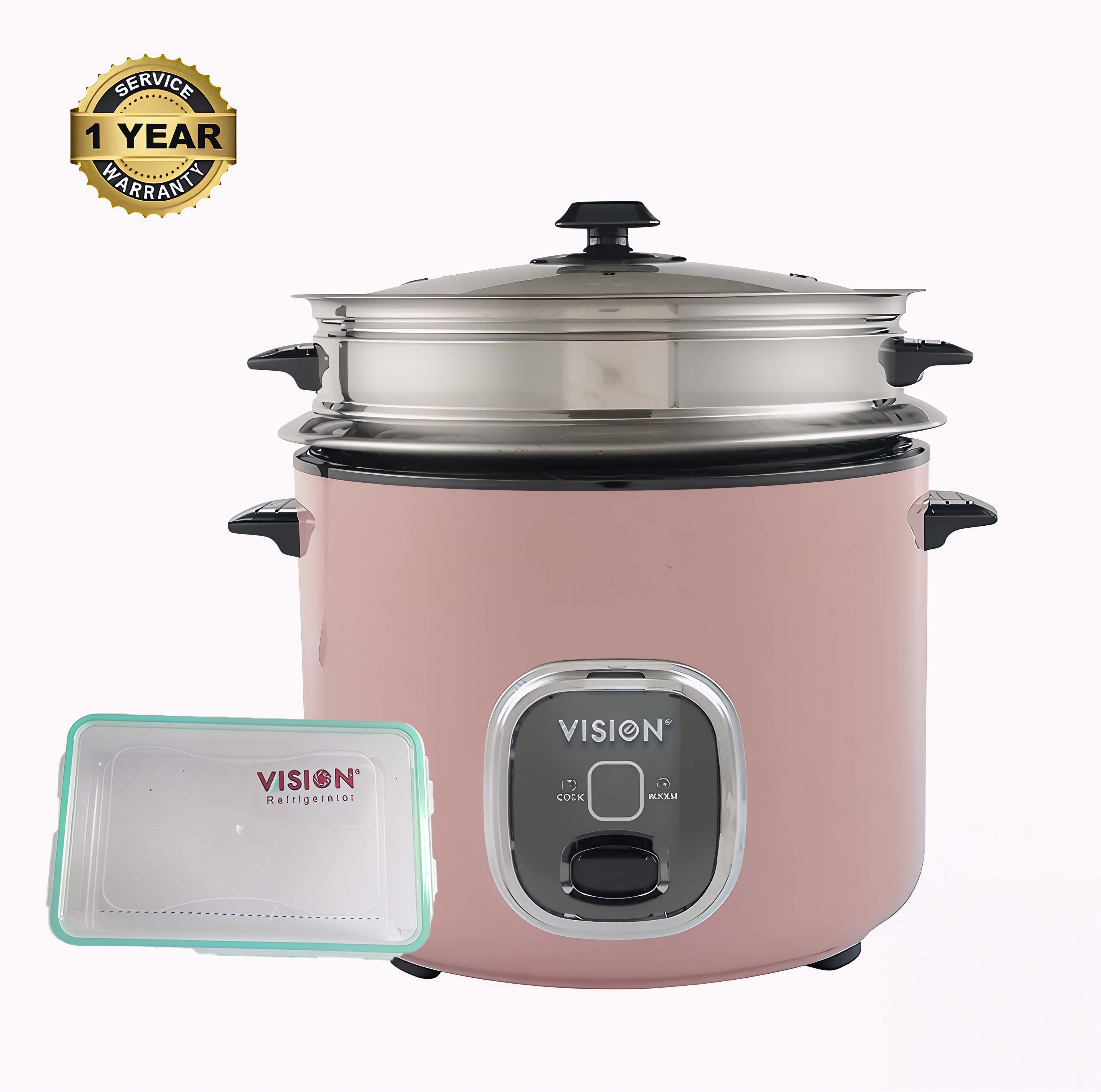 Vision Rice Cooker - 2.8 L 1000W REL-Prime (Double Pot) free Tiffin box